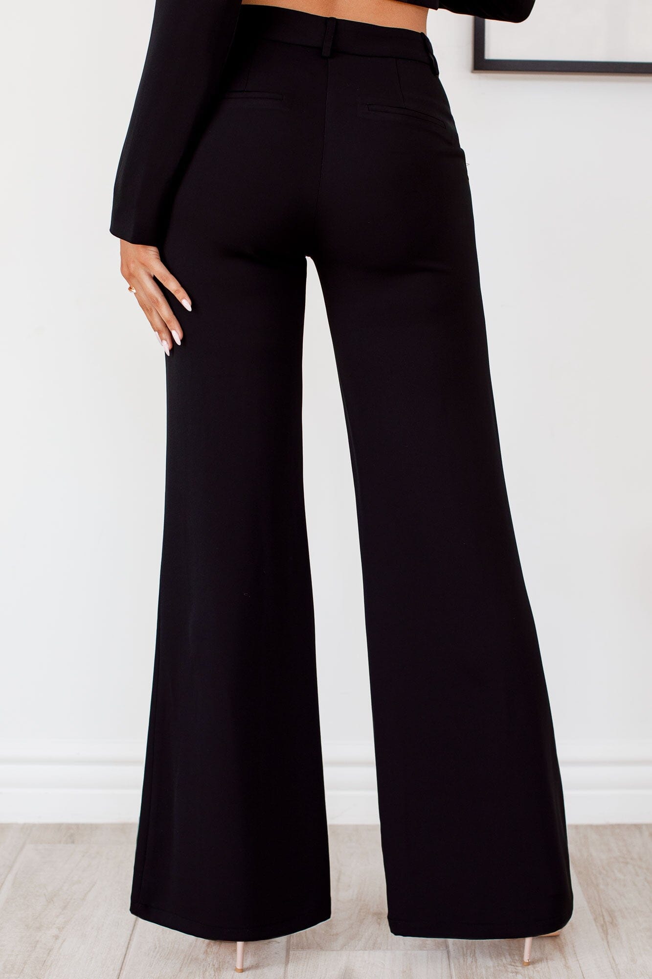  Black Pintuck Pants