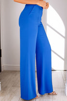 Royal Blue Pintuck Pants