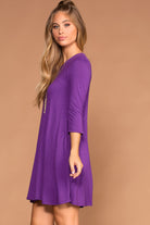 Purple Swing Pocket Dress
