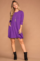 Purple Swing Pocket Dress