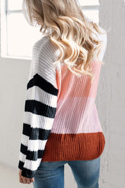 Blush Colorblock Knit Sweater 