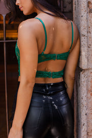 Green Lace Bustier