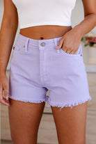 Lavender Cut Off Shorts