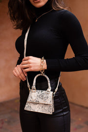 Beige Snakeskin Purse