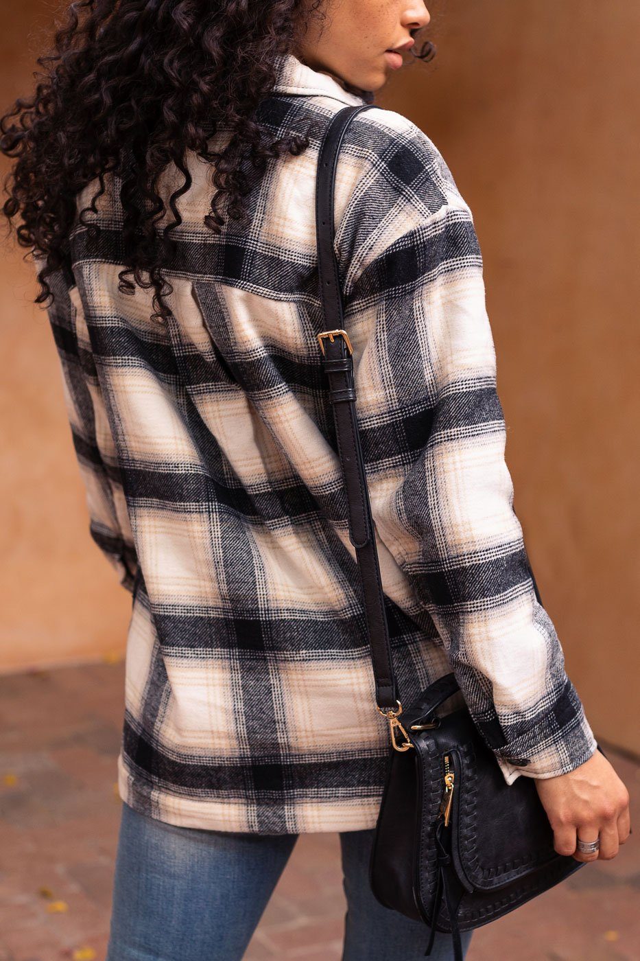 Black and White Plaid Jacket