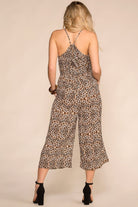 Leopard Print Jumpsuit with Culotte Pants