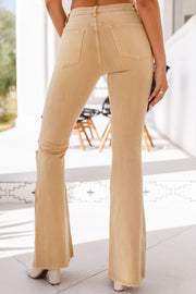 Camel Flared Jeans