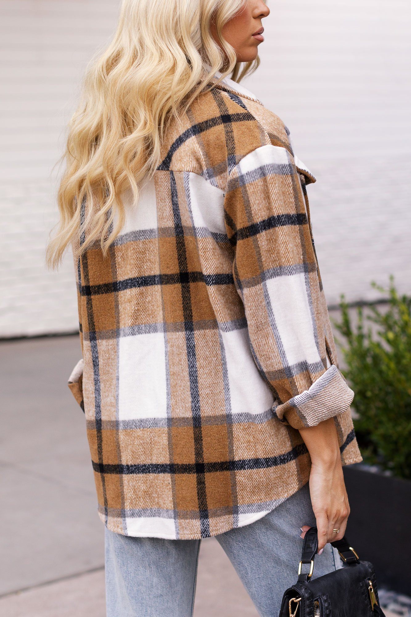 Tan Plaid Shacket