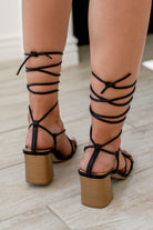 Black Lace Up Heels