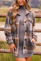 Brown Plaid Shacket