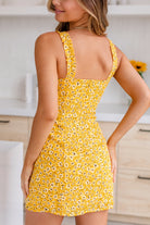 Yellow Slit Mini Dress