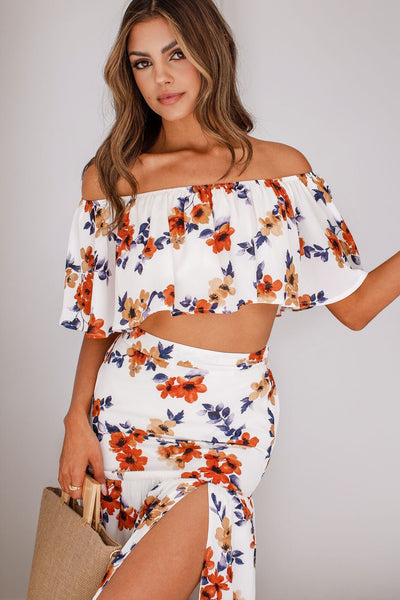 White Floral Top