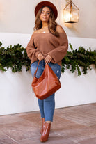 Cocoa Knit Bell Sleeve Sweater