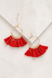 Priceless | Red | Tassel Earrings | Accessories
