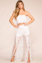 Boho White Lace Flowy Pants