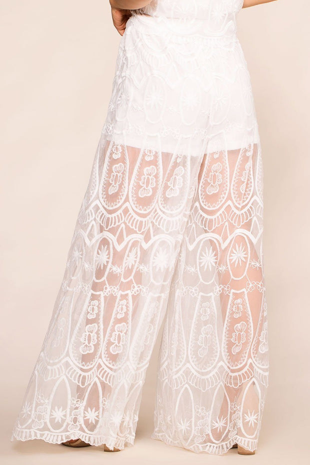 Irreplaceable White Lace Pants Esley Colletion