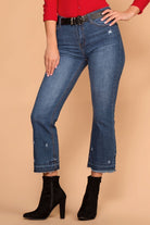 Distressed Flare Denim Jeans