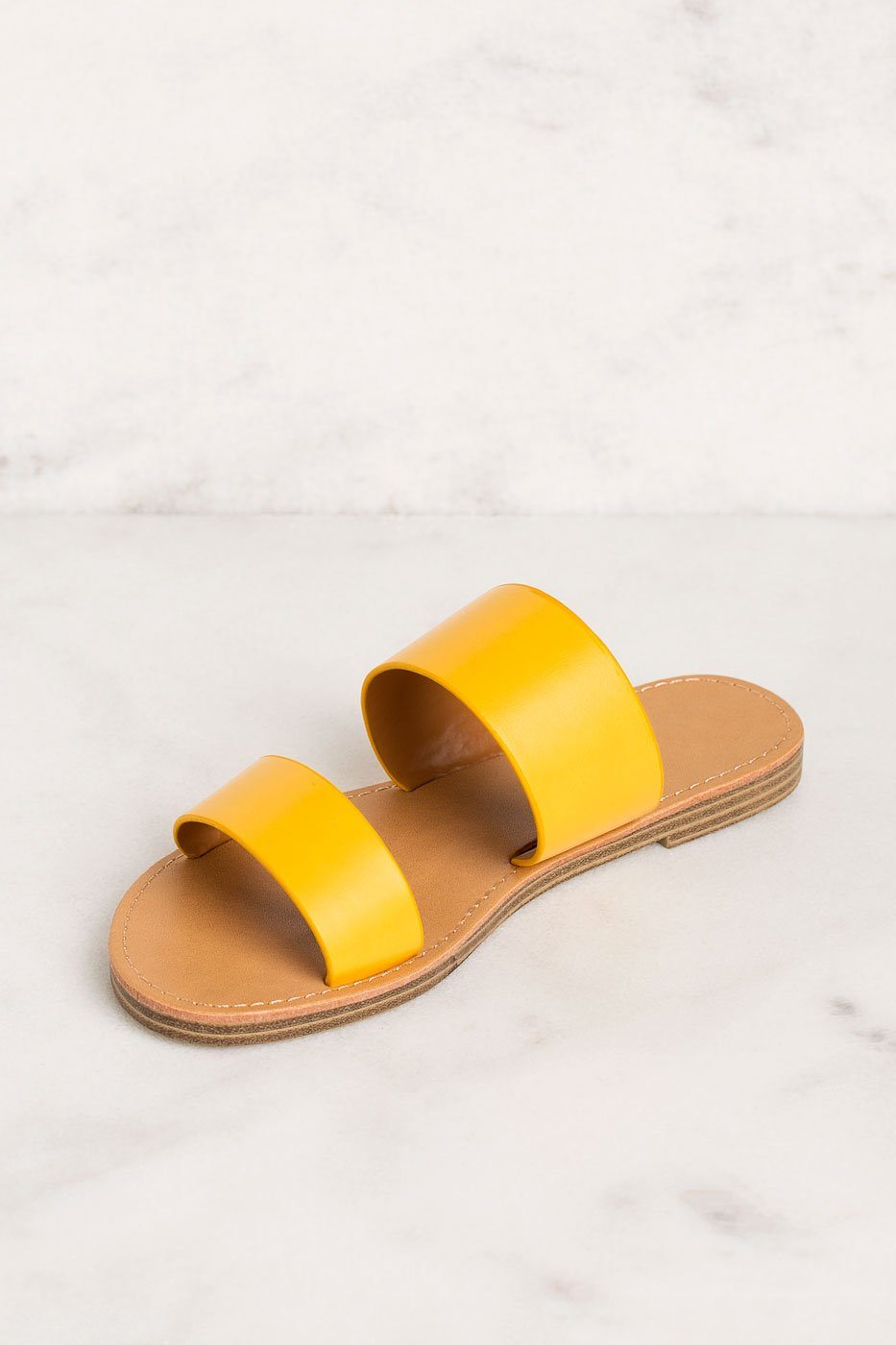 Priceless | Mustard | Slide On Sandals | Shoes | Womens