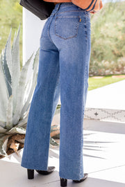 Crossover Wide Leg Jeans