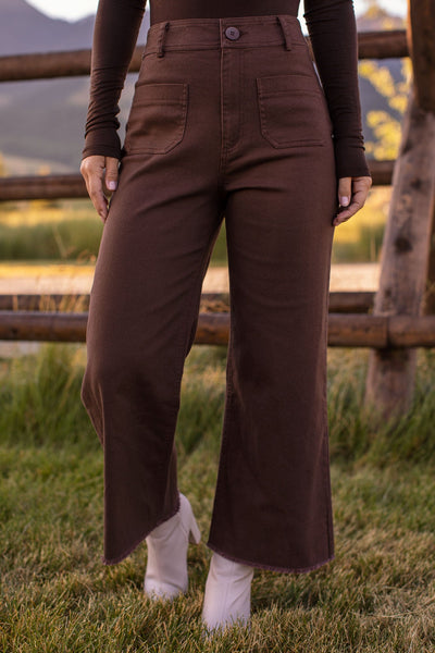Brown Wide Leg Pants