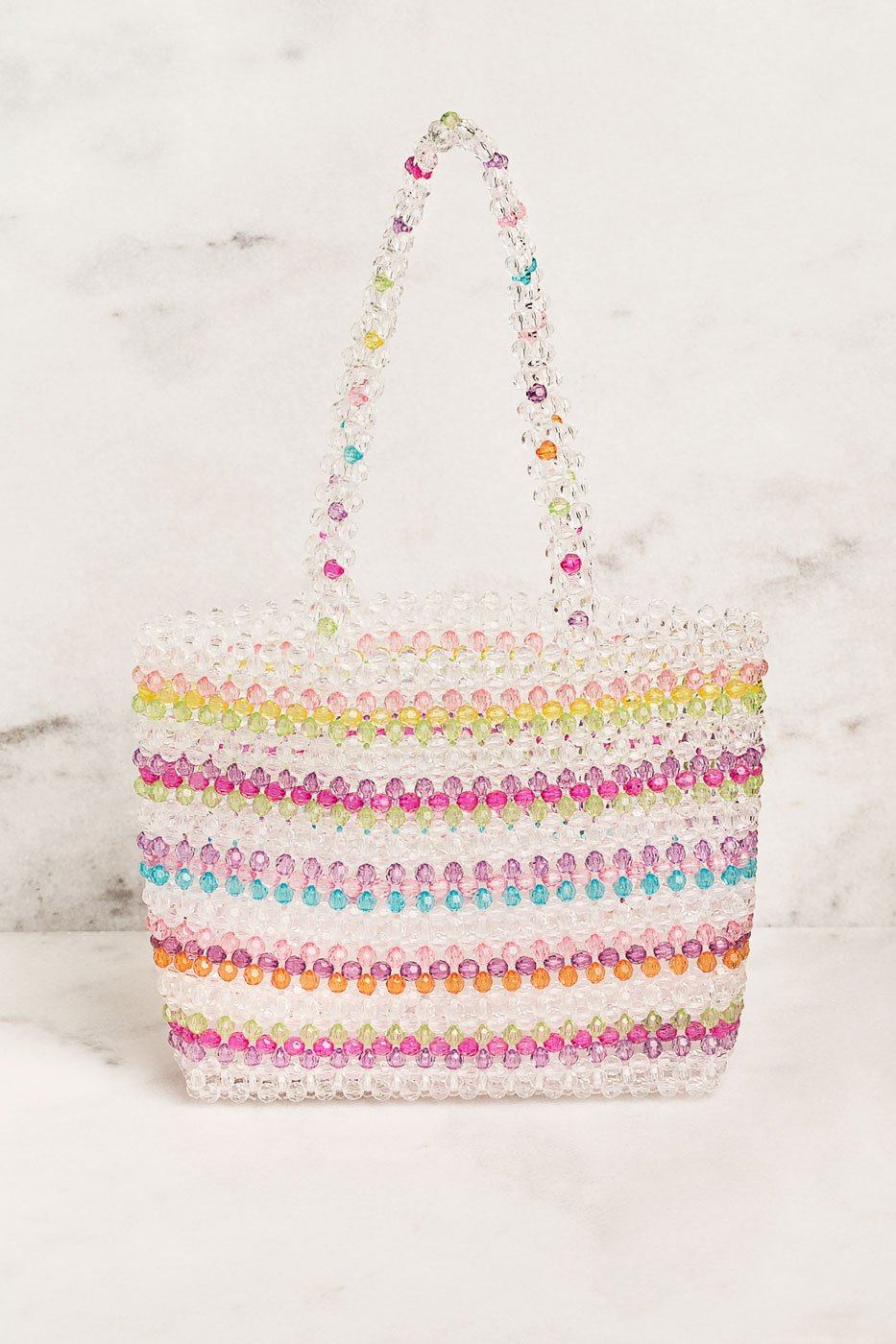 Bright Colored Beaded Handbag