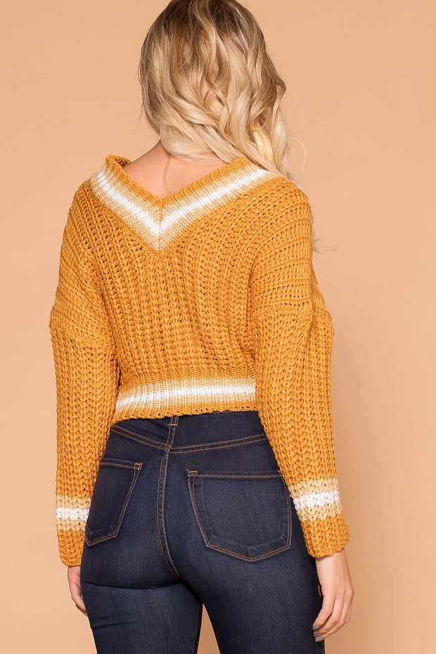Priceless | Mustard Knit Sweater | Crop Sweater | Sweater Top | Womens