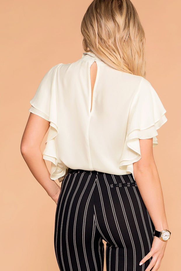 Make A Statement Ivory Ruffle Blouse | Shop Priceless