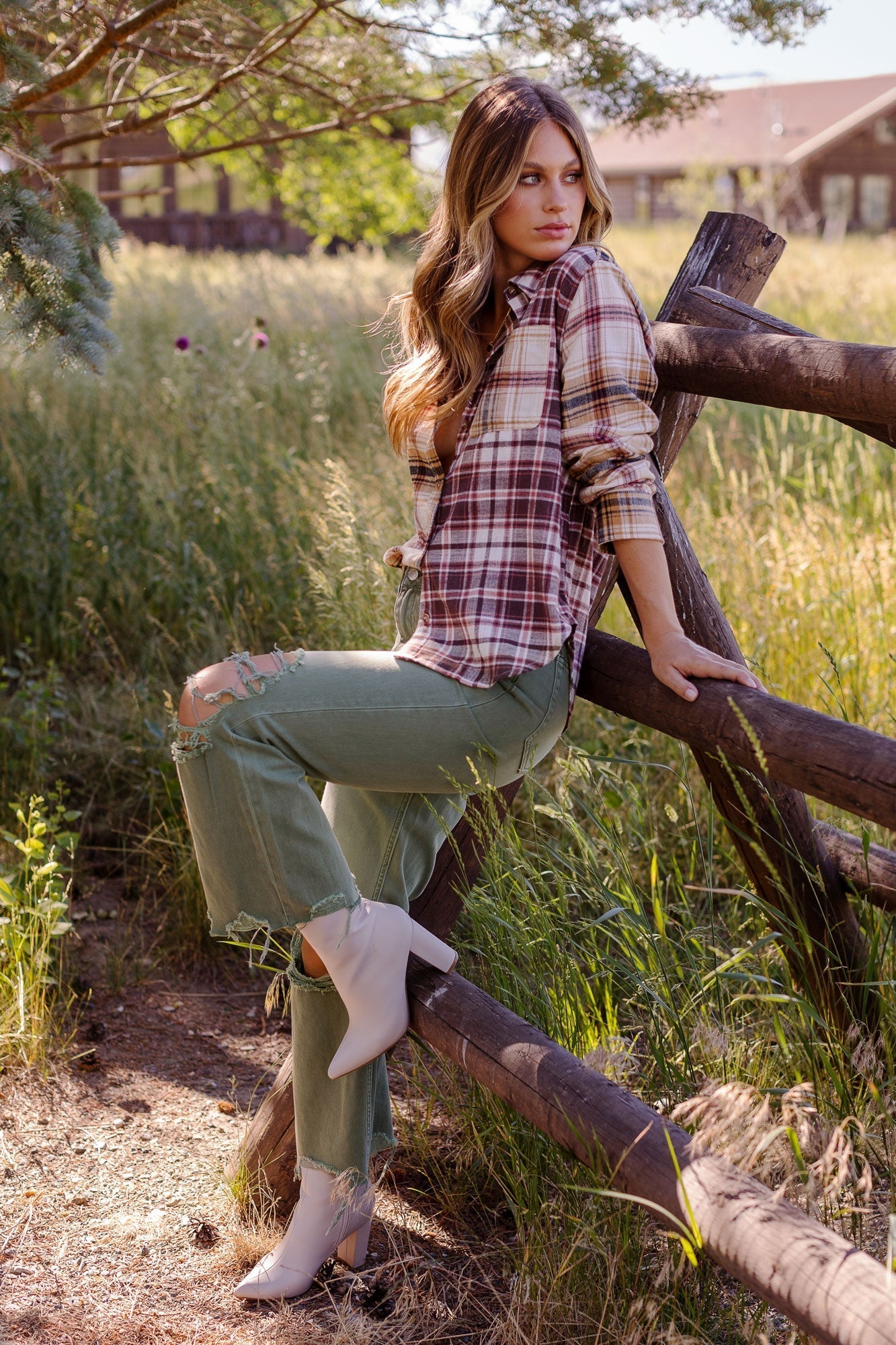 Mixed Plaid Top