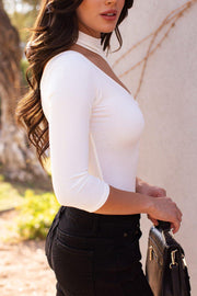 White Cut Out Bodysuit