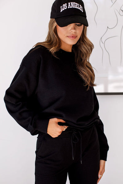 Black Crew Neck Sweatshirt