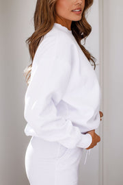 My Way White Crew Neck Sweatshirt