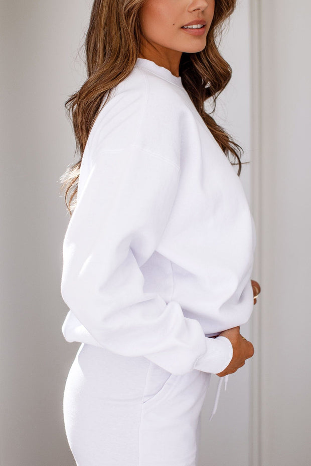 My Way White Crew Neck Sweatshirt