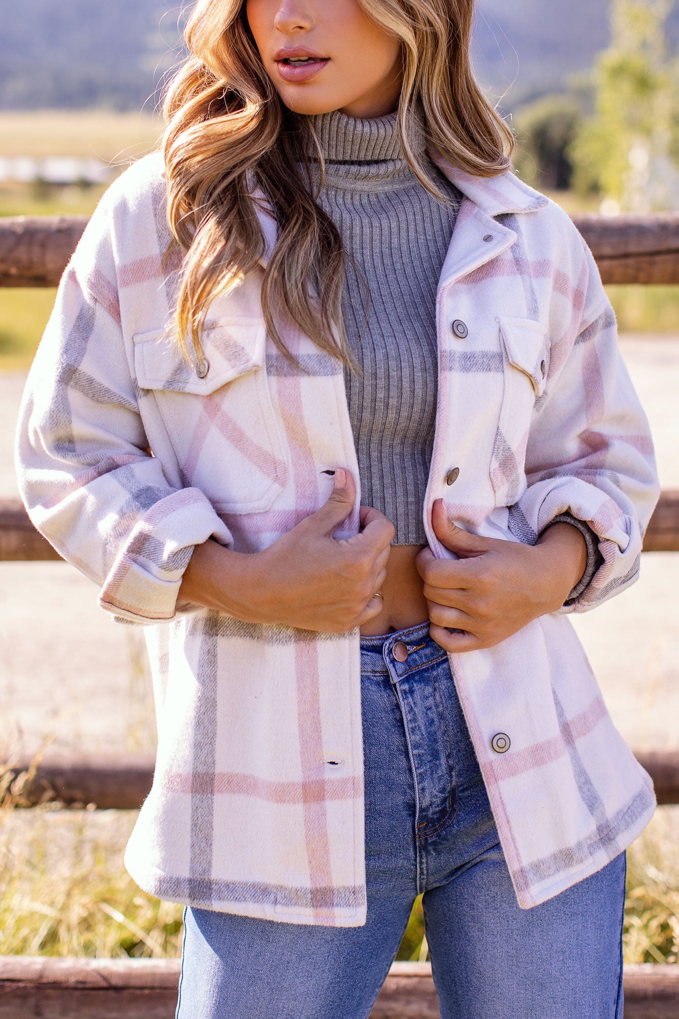 White Plaid Shacket