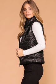 Priceless | Lightweight Black Puffer Vest | Womens