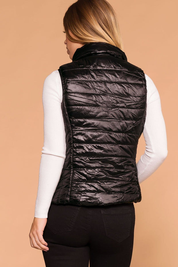 Priceless | Lightweight Black Puffer Vest | Womens