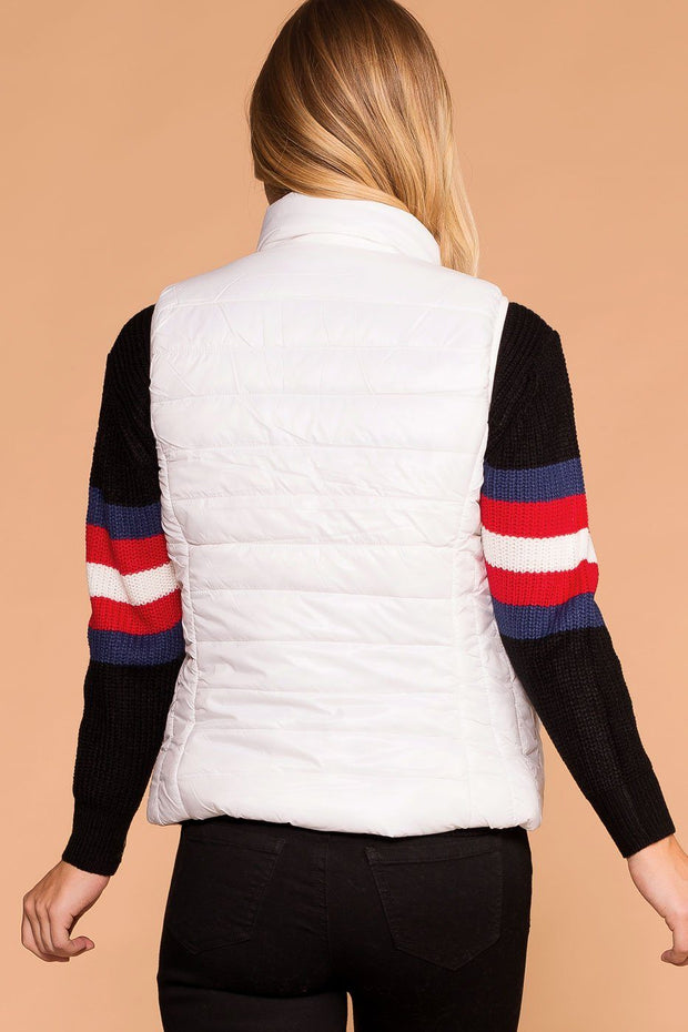 White | Puffer Vest | Lightweight | Womens | Priceless