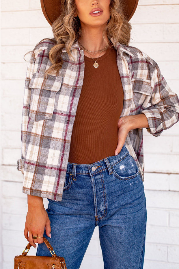 Ivory Plaid Shacket