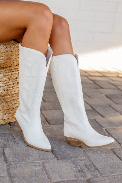 MK2270 - Dirt Kickers Boots White [Western Leather Boots