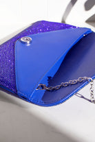 Cobalt Blue Rhinestone Envelope Purse