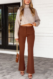 Rae Brown Mid Rise Pants