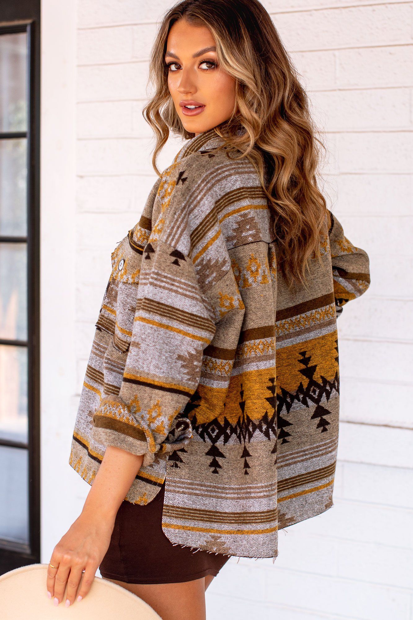 Mustard Aztec Shacket