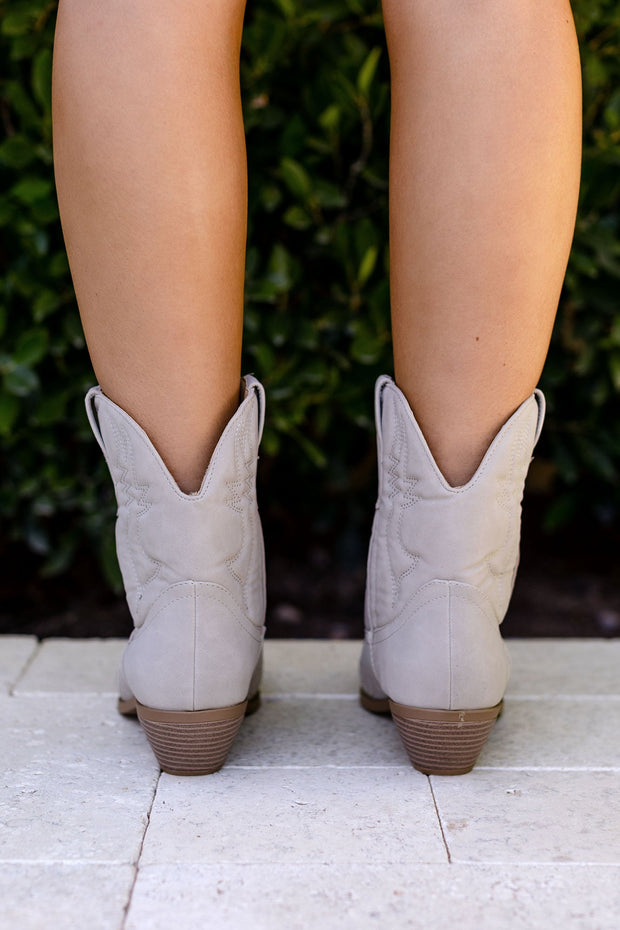 Taupe Ankle Cowboy Boots