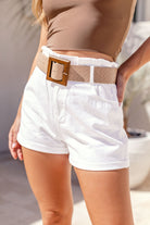 White Paperbag Shorts