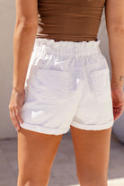 White Paperbag Shorts