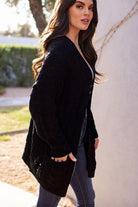 Black Cable Knit Cardigan