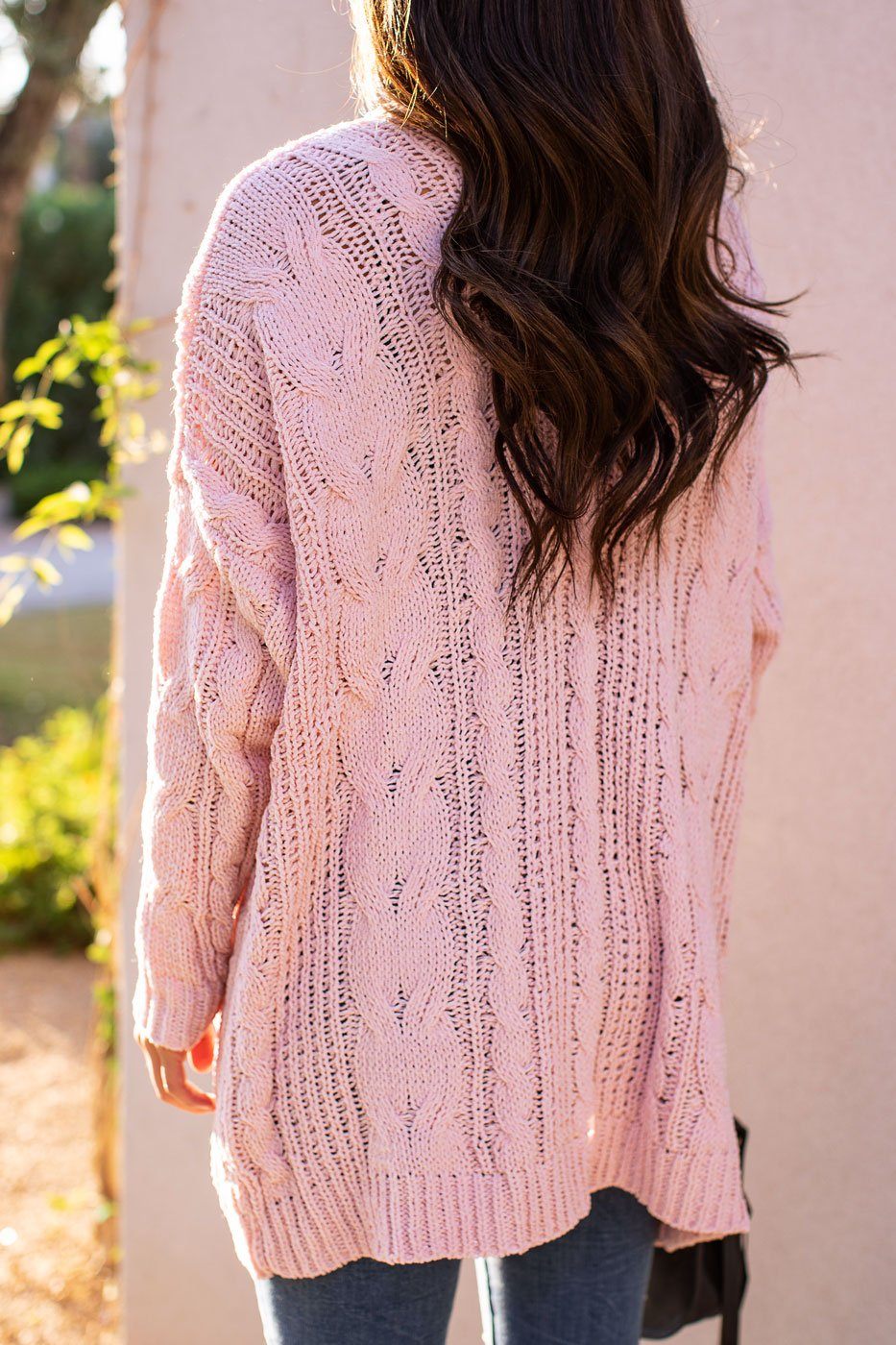Shop Priceless Blush Cable Knit Cardigan Womens