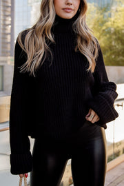 Skyler Black Turtleneck Sweater