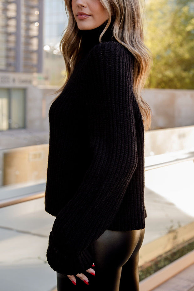 Skyler Black Turtleneck Sweater