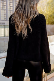 Skyler Black Turtleneck Sweater