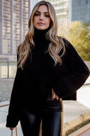 Skyler Black Turtleneck Sweater